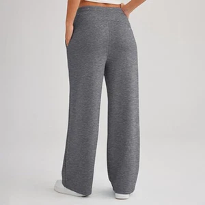 Women Solid Drawstring Wide Leg Casual Long Pants Ladies Autumn Trousers Bottoms - Picture 1 of 29