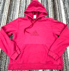 Adidas Hoodie Women Large Pink Sweatshirt Sweater Gym Training Spell Out Ladies - Picture 1 of 10