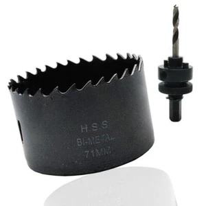 Hole Saw Blade With Arbor For Steel Plywood 71mm/2.8" Cutting D - Picture 1 of 7
