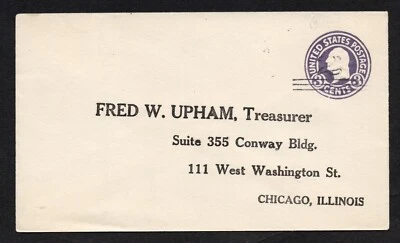 1913 3¢ Revalued U.S. Envelope – Scott U448, Size 8, UPSS 2747-20 – Unused - Image 1 of 2