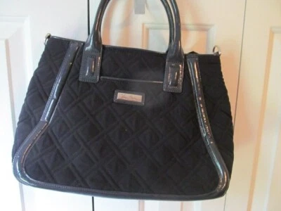 BOLSO DE MANO VERA BRADLEY AZUL MARINO MICROFIBRA TRAPECIO CARTERA CON CORREA Foto 1 de 4