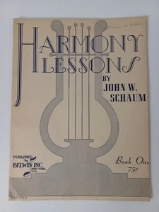 Vintage 'Harmony Lessons' by John W. Schaum - 1949 Book One - Belwin Mills - - Picture 1 of 10