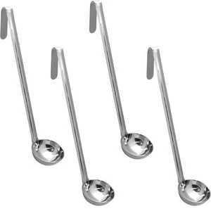 Small Sauce Soup Serving Ladles Stainless Steel 2 Ounce Long Handle 4 Pack - Picture 1 of 3