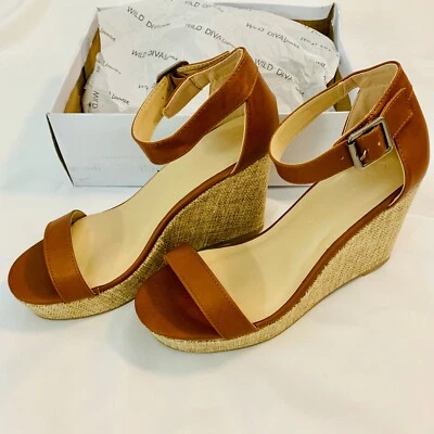 Cuña alta Wild Diva Chella-03A marrón coñac nueva en caja Foto 1 de 4