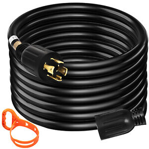 VEVOR 40FT Generator Extension Cord 4-Prong 30A Power Cable L14-30 Adapter Plug