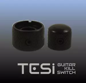 Tesi Premium Dual Concentric Guitar Knob Set - Volume, Tone - Black - Picture 1 of 2