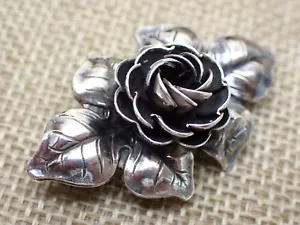 Prendedor de flores vintage G Kaplan 1952 plata de ley 1-3/8" 6,3 gramos - Imagen 1 de 8