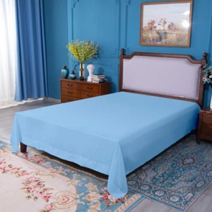 Brushed Microfiber Single Flat Sheet Simple yet Quality Look Nice Rich Colors - Picture 1 of 31