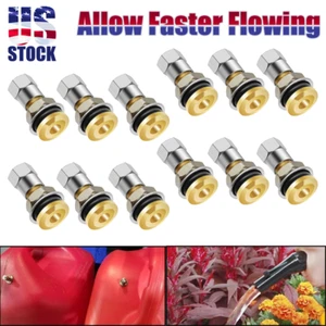 Stainless Steel Allow Faster Flowing Fuel Gas Water Can Vent Caps Jug Set 12pcs - Picture 1 of 8