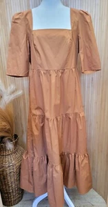 Super Cute Spicy Sugar Size 14 Boho Tier Maxi Dress Rust New With Tags - Picture 1 of 3
