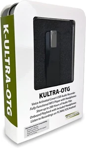 voice activated recorder small K-Ultra-OTG 288hrs rec 8gb RRP £110 - Picture 1 of 6