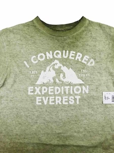 New Disney Disneyland Youth S T Shirt I Conquered Expedition Everest Yeti Green - Picture 1 of 7