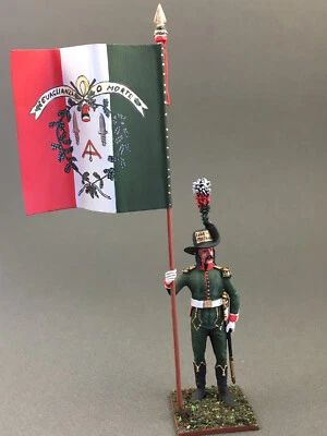 Figura de hojalata pintada de la Legión Lombarda Italiana, Portador Estándar 60 mm SOLDADOS VID Foto 1 de 4