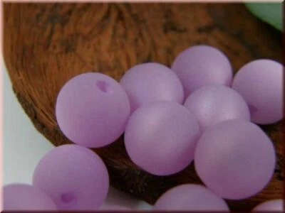  10 Stk. Polarisperlen rund 10mm matt lila hell A250-E - Bild 1 von 2