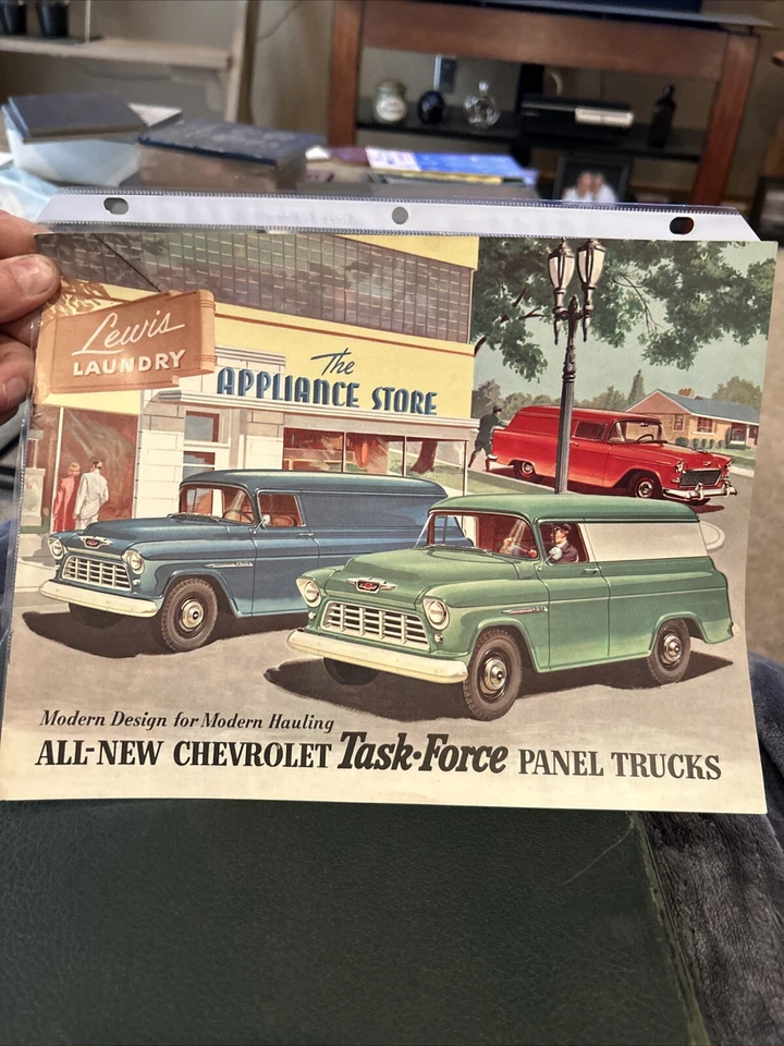 1955 CHEVROLET PANEL TRUCK & SEDAN DELIVERY SALES BROCHURE / ORIGINAL CATALOG - Image 1 of 4