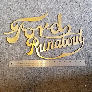 Ford Runabout Brass Radiator Script - Bild 1 von 5