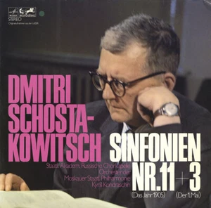 SHOSTAKOVICH Symphonies 11 & 3 KONDRASHIN Moscow PO Eurodisc 86995 1972/73 Rec - Picture 1 of 3