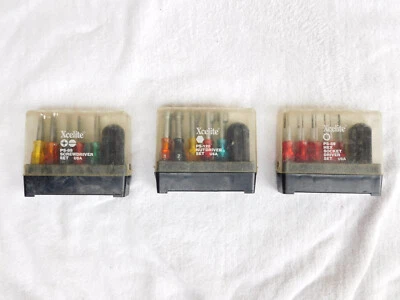Lot of 3 Xcelite USA Tool Sets PS-88 Screwdriver PS120 Nutdriver PS-89 Hex Sets - Image 1 of 4