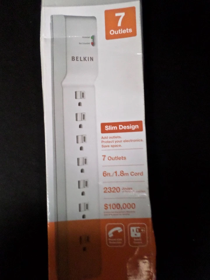 Belkin 7-Outlet Home and Office Power Strip Surge Protector with 6-Foot Power... - Image 1 of 1
