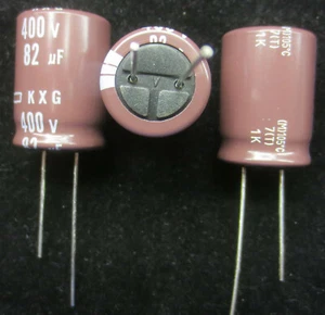 5 x 82uF 400V UNITED CHEMI-CON EKXG401ELL820MM25S Elektrolyt Kondensator - Bild 1 von 3