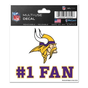 Minnesota Vikings Wincraft NFL #1 Fan Logo Decal FREE SHIP! - Picture 1 of 1