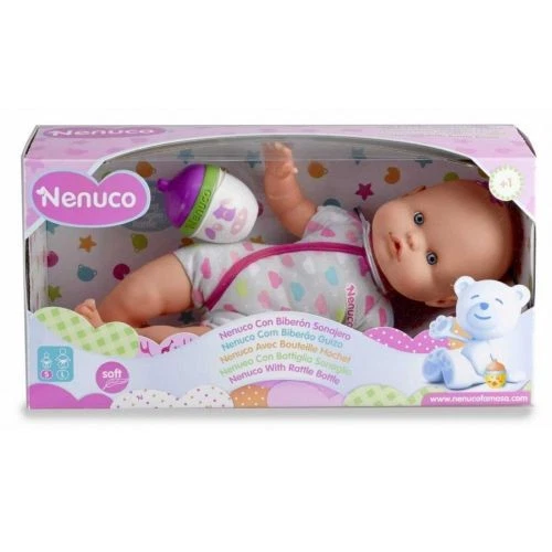 Famosa FMSNFN87000 Nenuco - Bambola 35 cm con Biberon Rosa - Immagine 1 di 1