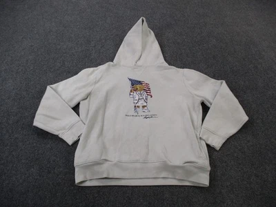 Polo Ralph Lauren Sudadera con Capucha Hombres L Pullover Preppy EE. UU. Bandera Oso Gráfico Foto 1 de 4