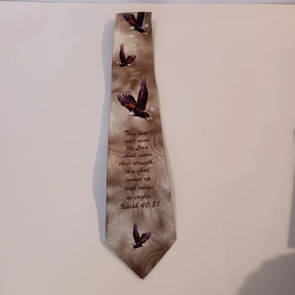 Corbata Gospitalidad Hombres Águilas Religiosas Cita Bíblica Elevada Foto 1 de 4