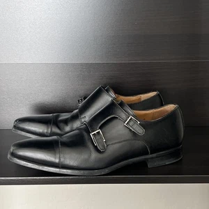 Magnanni Double Monk Strap Cap Toe Men’s Suede Leather Dress Shoes Size 10 M - Picture 1 of 14