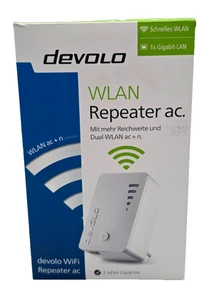 devolo WiFi Repeater ac WLAN Verstärker 1200 Mbps 1x Gbit LAN-Port WiFi Booster - Bild 1 von 6