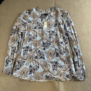 Talbots Viskose Popover cooles Top Bluse Small neu mit Etikett - Bild 1 von 6