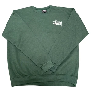Sudadera Stussy Reelaborada Para Hombre XL Verde Bordada Firma Logo De Colección Y2K - Imagen 1 de 4