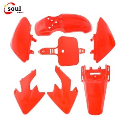 For Honda XR50 CRF50 SDG SSR 107 125 Dirt Pit Bike Red Plastic Fender Fairing - Image 1 of 4