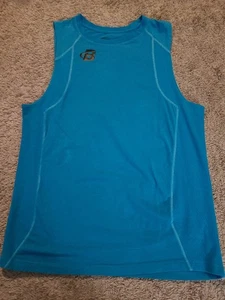 Herren Bodybuilding.com ärmelloses Fitnessstudio T-Shirt. Größe - mittelblau - Bild 1 von 10