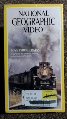 National Geographic Video: Love Those Trains, 1992, VHS New Sealed - Image 1 of 4