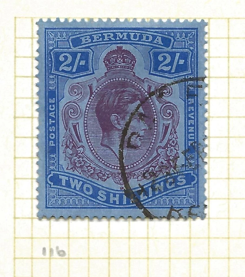 BERMUDA SG116 2s KGVI Keyplate High Value Fine Used Cat £16 UK P&P Free - Image 1 of 1