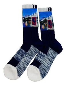 Cleveland Cavaliers Veterans Memorial Bridge NBA Socks Mitchell Allen Retro Blue - Picture 1 of 1