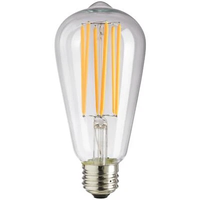Sunlite LED Vintage S19 Edison 6W (40W Equivalent)Medium (E26) Base, Warm White - Image 1 of 2