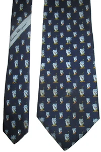 -SALVATORE FERRAGAMO cravate cravatte  100% soie   TBEG  vintage - Imagen 1 de 4