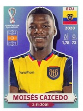 Moises Caicedo ECU11 Ecuador 2022 Panini World Cup Base Card Qatar Sticker