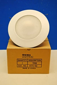 Nora NTS-22 White Albalite Lens & Specular Reflector Trim for Shower New - Picture 1 of 1
