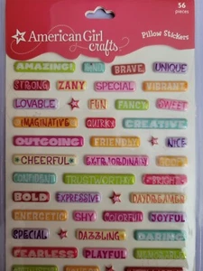 Pegatinas American Girl 56 piezas nuevas con etiquetas 30-23159 AG palabras almohada EK éxito - Imagen 1 de 12