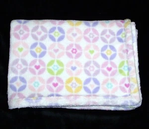 Tiddliwinks Rosa Púrpura Verde Amarillo Círculos Corazones Flores Seguridad Lovey 30x40 - Imagen 1 de 2