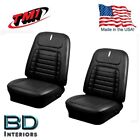 1968 Camaro Coupe Deluxe Black Front & Rear Seat Upholstery- By TMI