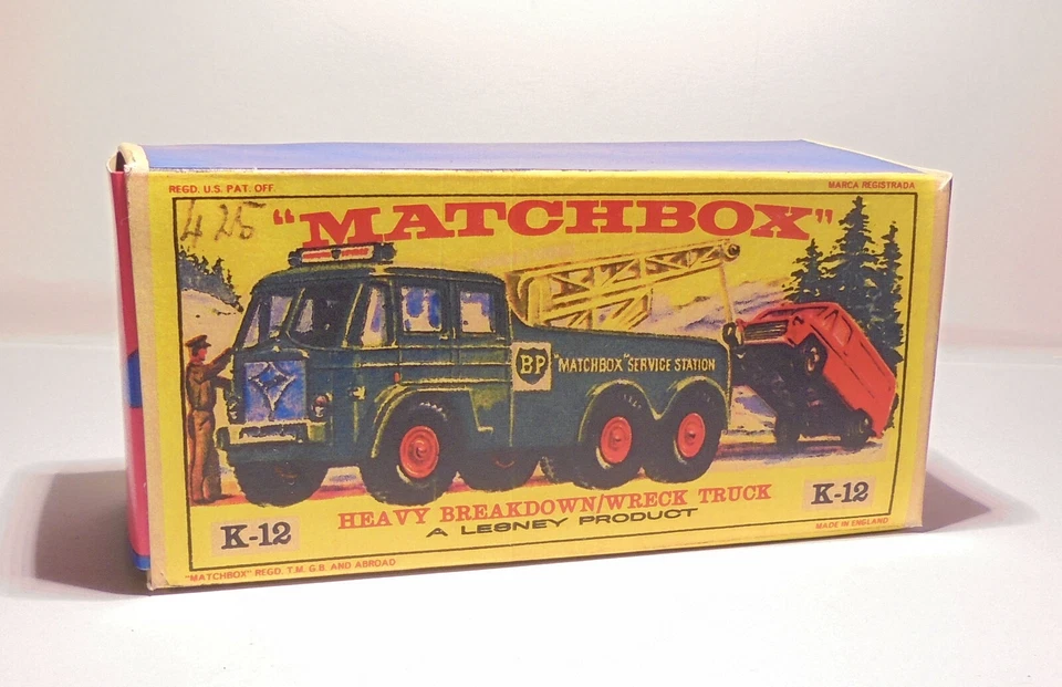 Repro Box Matchbox King Size K-12 Heavy Breakdown Wreck  Truck bunt - Bild 1 von 1