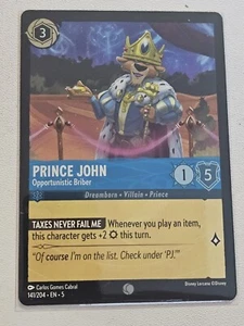 Lorcana Prince John - Opportunistic Briber (141/222) Shimmering Skies NM FOIL - Picture 1 of 10