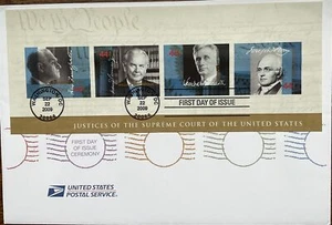 USPS CEREMONY PROGRAM 4422A Justices of the US Supreme Court All 4 Men  - Picture 1 of 3