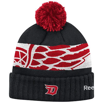 DETROIT RED WINGS 2016 NHL STADIUM SERIES REEBOK CUFFED POM KNIT HAT TOQUE - Image 1 of 4