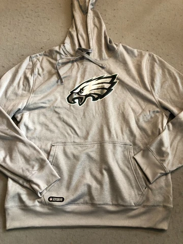 Philadelphia Eagles Sweatshirt Men's Extra Large NFL Football Gray Hoodie Cover