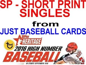 Topps Heritage High Number SP 2016 impresión corta individuales tú eliges completa tu conjunto - Imagen 1 de 1